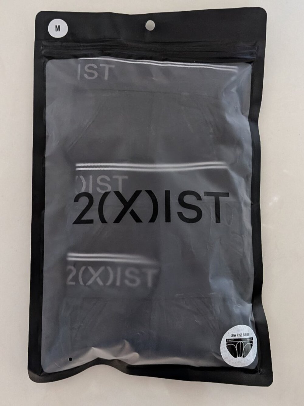 2(X)IST Low-Rise Briefs, Pack of 3, Black, Men's Size M, New in Package